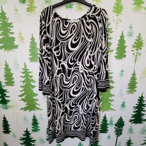 Maggy London Swirl Print Midi Dress.